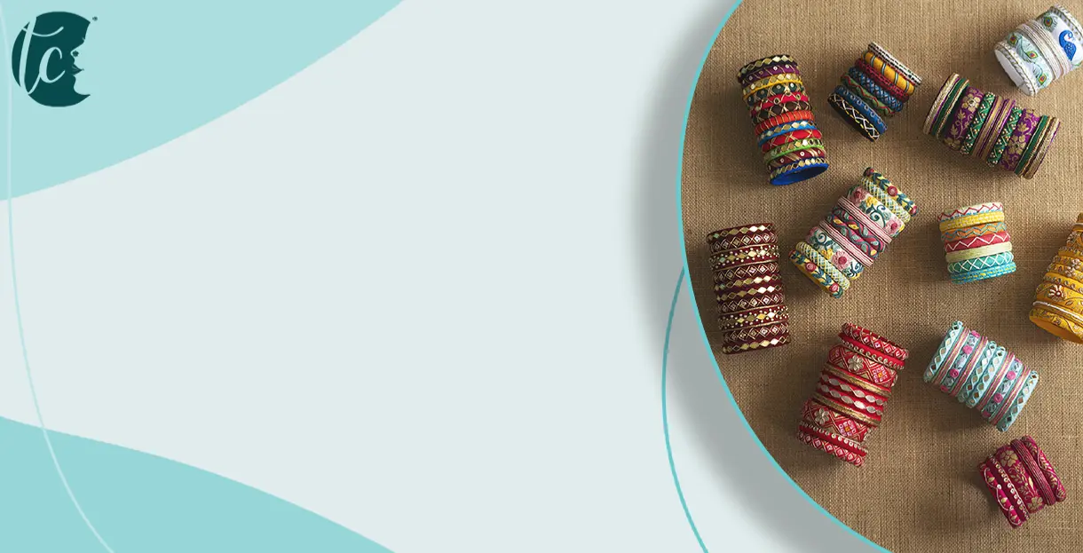 Traditional handcrafted bangles made by artisans in India